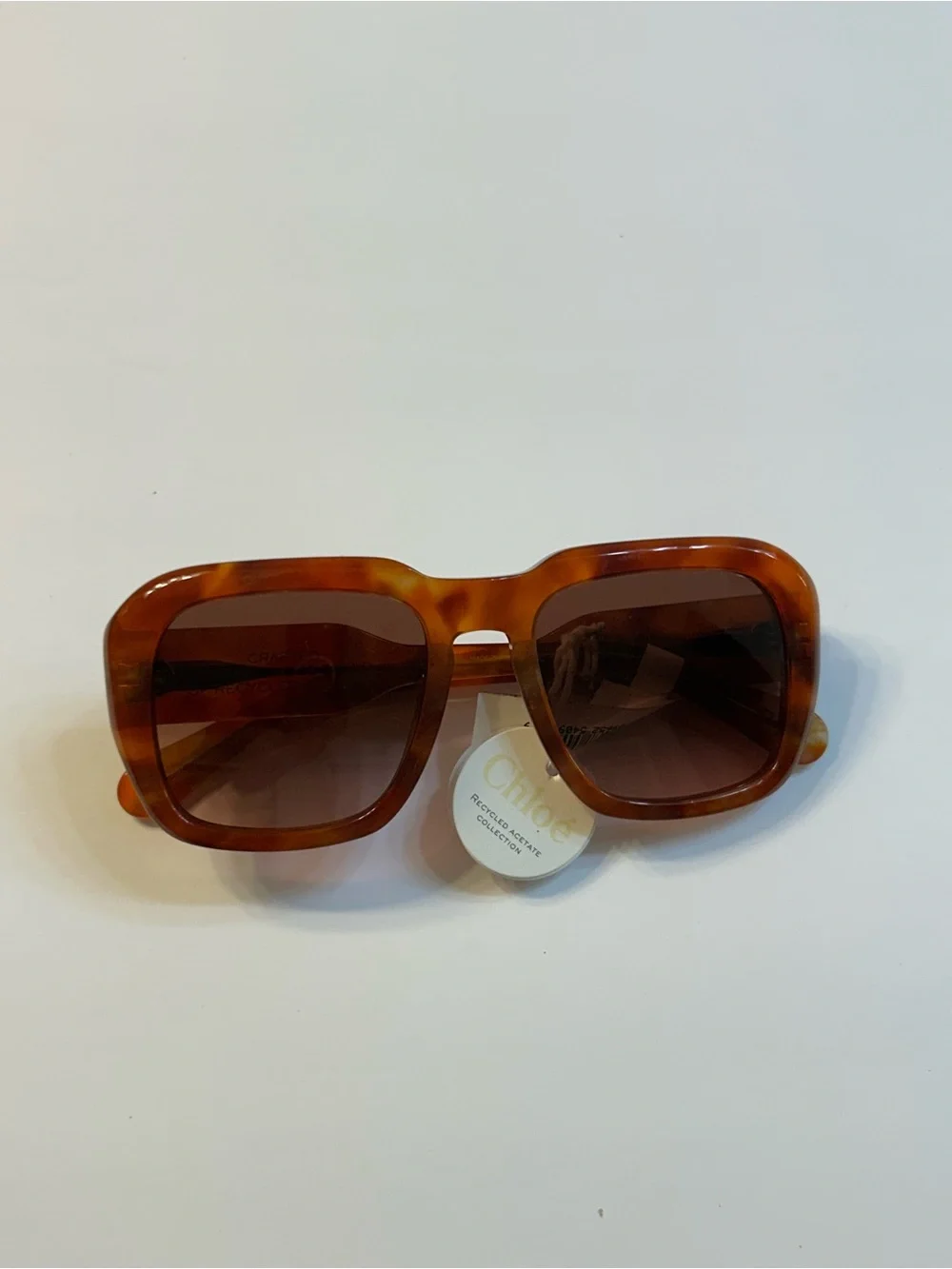 NWT Chloe Round Acetate Sunglasses in Smokey Havana